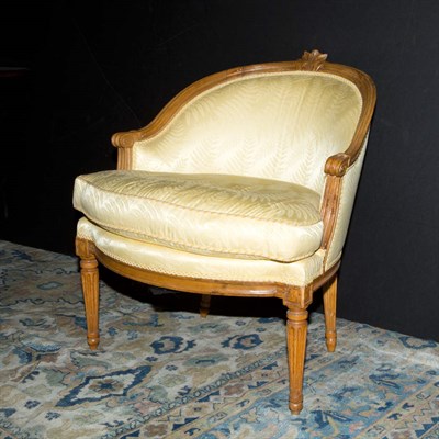 Lot 214 - Louis XVI Style Walnut Bergere