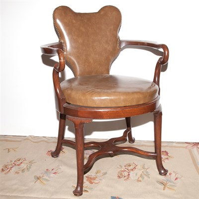Lot 217 - Pair of Georgian Style Mahogany Armchairs