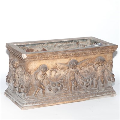 Lot 227 - Pair of Composition Jardinieres Height 8...