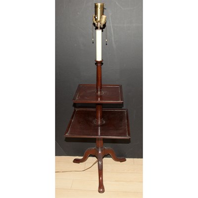 Lot 276 - Georgian Style Mahogany Floor Lamp Height 46...