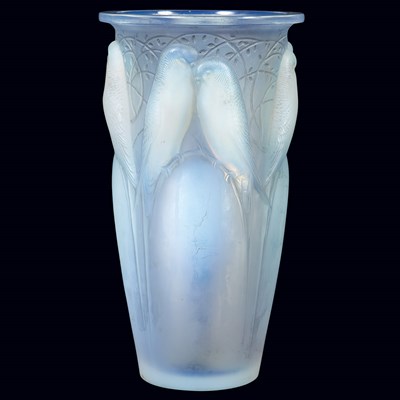 Lot 641 - R. Lalique Opalescent Glass Ceylan Vase...