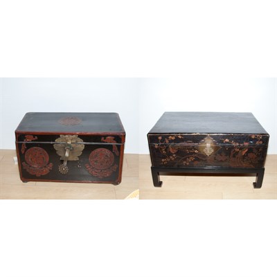 Lot 337 - Two Asian Chests Height of taller 16 1/2...