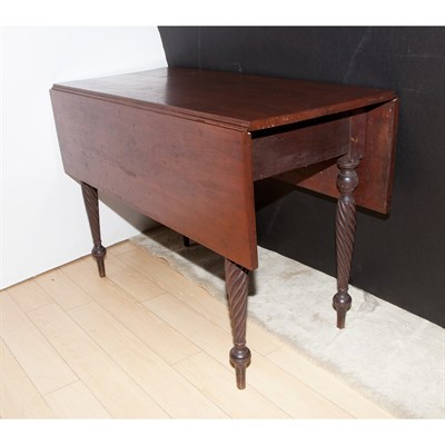 Lot 369 - American Classical Walnut Drop-Leaf Table...