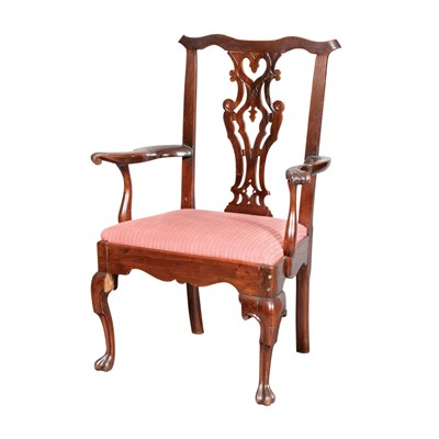 Lot 354 - George III Style Mahogany Armchair
