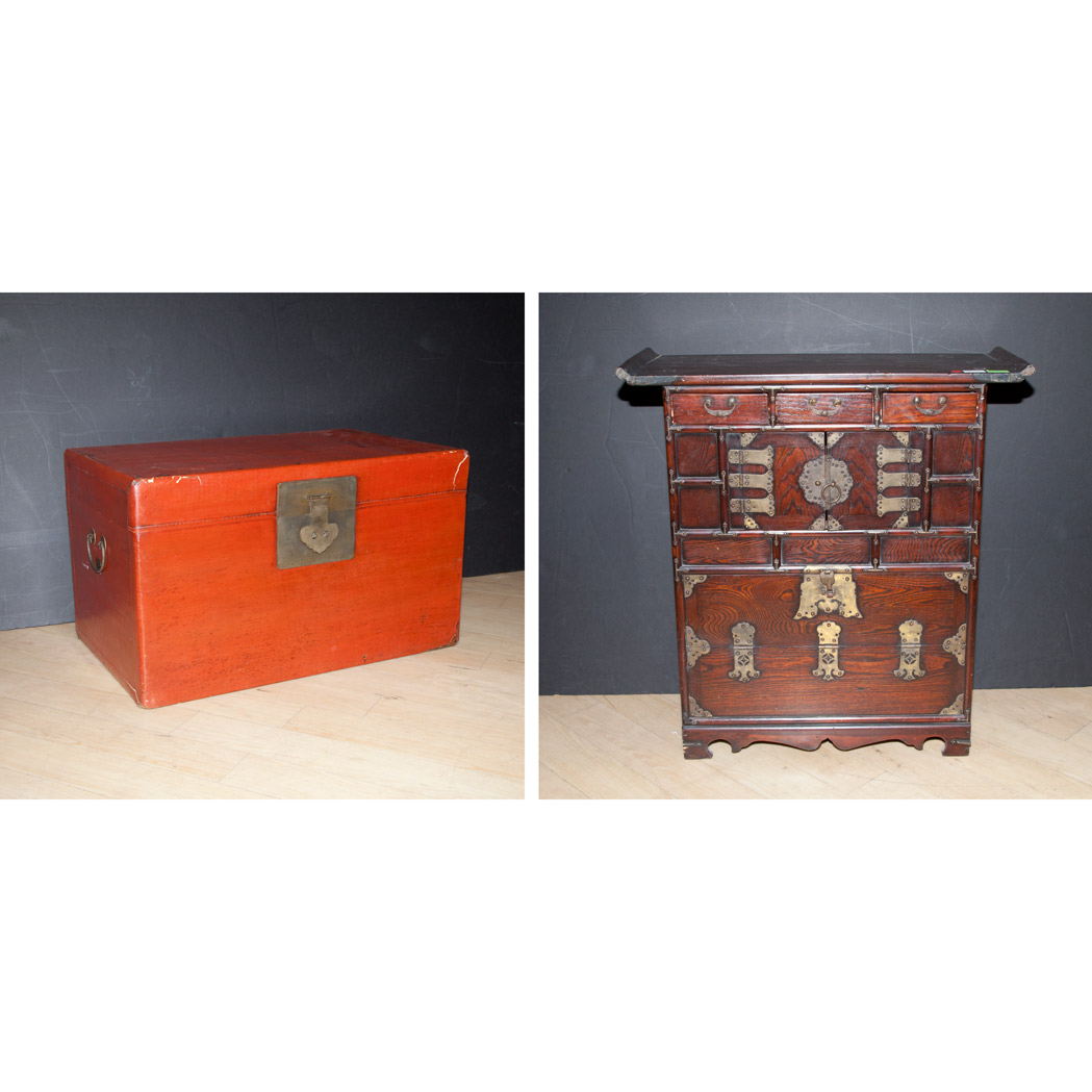 Lot 338 - Korean Hardwood Chest Height 31 inches, width...