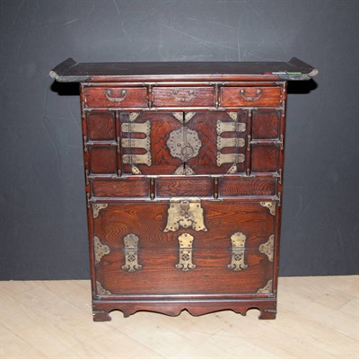 Lot 338 - Korean Hardwood Chest Height 31 inches, width...
