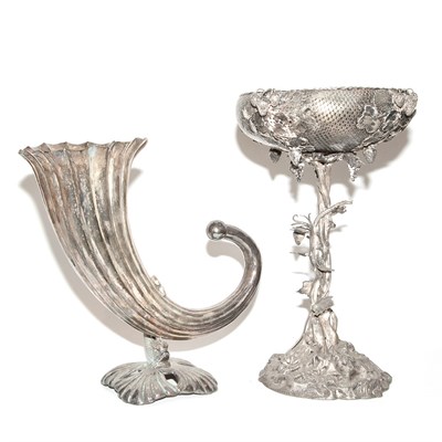 Lot 355 - Group of Five Silver Plated Vases and...