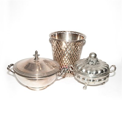 Lot 356 - Group of Nine Silver Plated Table Articles...
