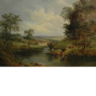 Lot 84 - Attributed to Alfred Vickers Landscape with...
