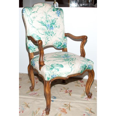 Lot 365 - Group of Four French Style Armchairs