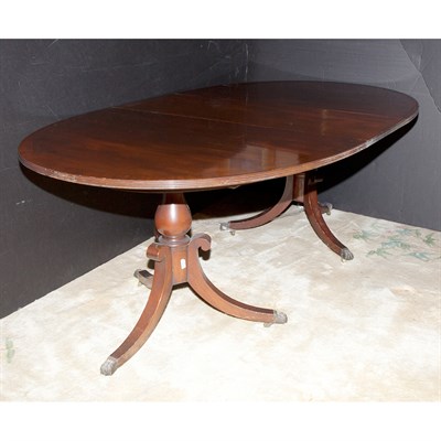 Lot 372 - Regency Style Mahogany Double-Pedestal Dining...