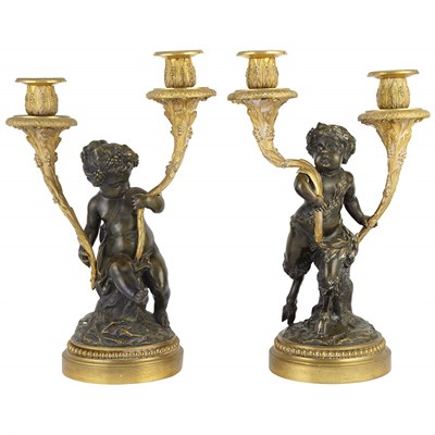 Lot 260 - Pair of Louis XVI Style Gilt and...