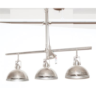 Lot 349 - Industrial Style Metal Three-Light Fixture...
