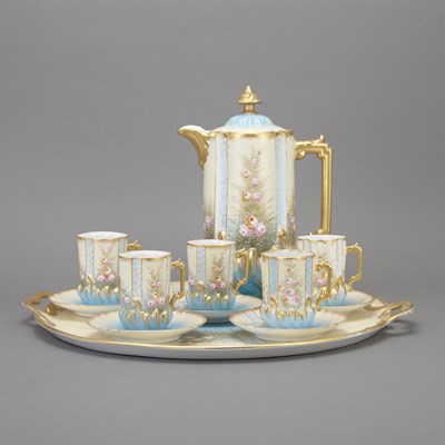 Lot 176 - L.S. & S. Limoges Gilt and Polychrome...