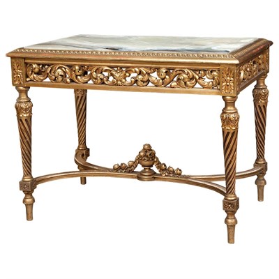 Lot 760 - Louis XVI Style Giltwood Center Table The...