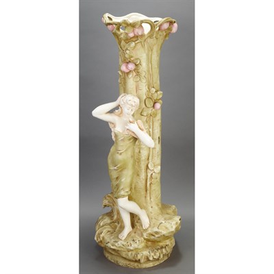 Lot 581 - Royal Dux Style Ceramic Figural Umbrella Stand...