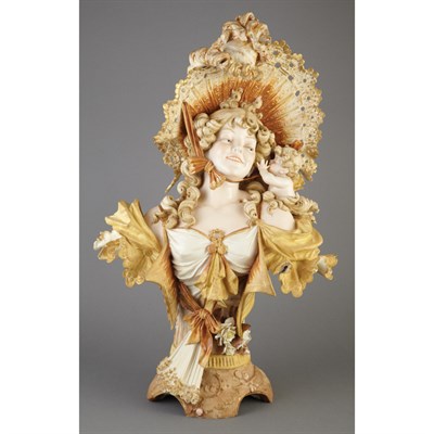 Lot 666 - Ernst Wahliss Polychrome Decorated Porcelain...