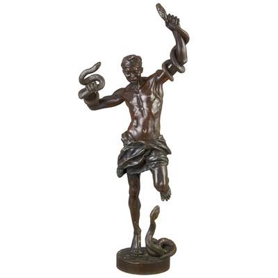 Lot 274 - Unsigned Bronze Figure of a Bedouin Snake...