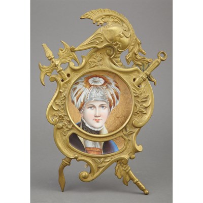 Lot 671 - Continental Gilt and Painted Porcelain...
