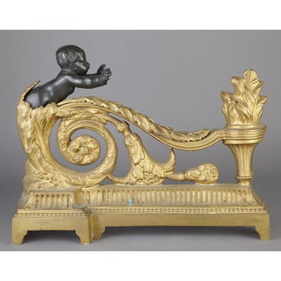 Lot 381 - Pair of Louis XVI Style Parcel Gilt and...