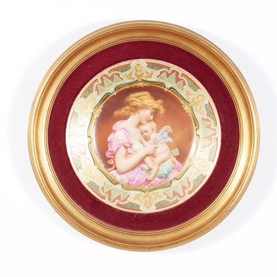 Lot 474 - Vienna Style Gilt and Painted Porcelain...