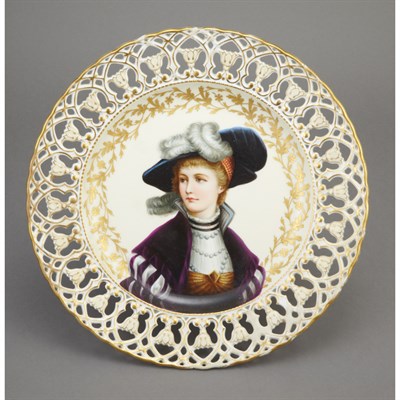 Lot 161 - Continental Gilt and Painted Porcelain...