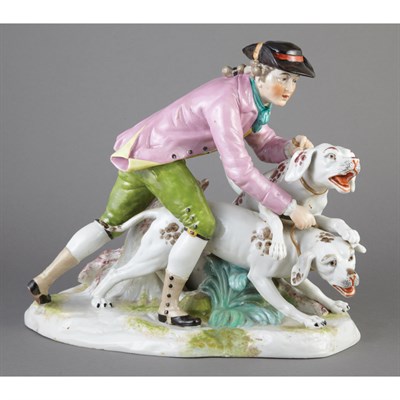 Lot 369 - Pair of Dresden Polychrome Decorated Porcelain...