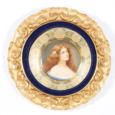 Lot 473 - Vienna Gilt and Painted Porcelain Cabinet...