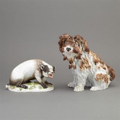 Lot 169 - Two Meissen Porcelain Figures of Animals 20th...