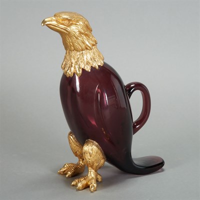 Lot 388 - Gilt-Metal Mounted Blown and Applied Glass...