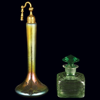 Lot 545 - De Vilbiss Gilt-Metal Mounted Gold Iridescent...