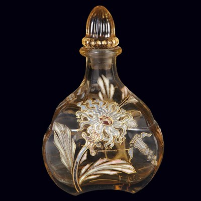 Lot 607 - Galle Mold Blown and Enameled Glass Perfume...