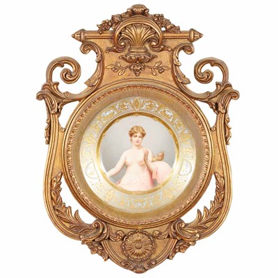 Lot 164 - Vienna Gilt and Painted Porcelain Cabinet...