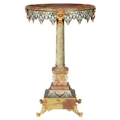 Lot 768 - French Champleve Enameled and Gilt-Metal...