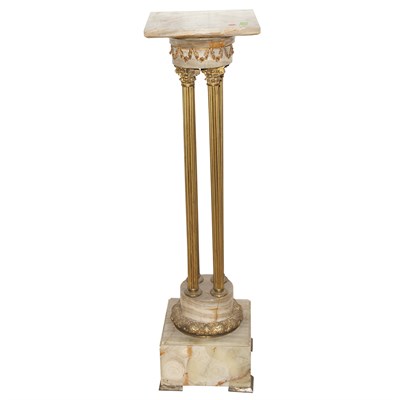 Lot 142 - Louis XVI Style Gilt-Metal and Onyx Pedestal...