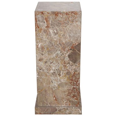 Lot 147 - Marble Pedestal The square standard in taupe,...
