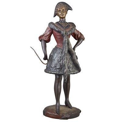 Lot 699 - Art Deco Cold Painted Bronze Erotic Figure of...