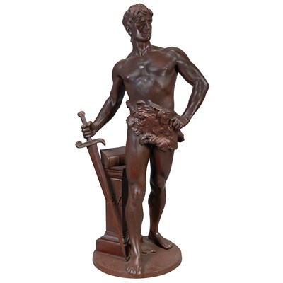 Lot 449 - French Bronze Figure of Le Droit Civique After...