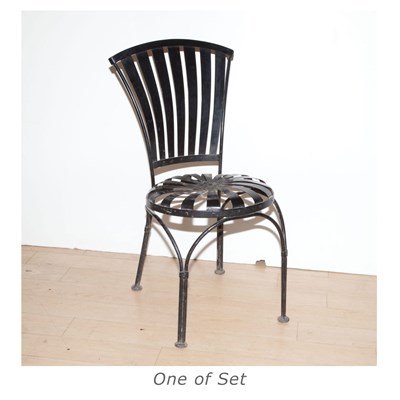 Lot 327A - Set of Four Painted Metal Chairs