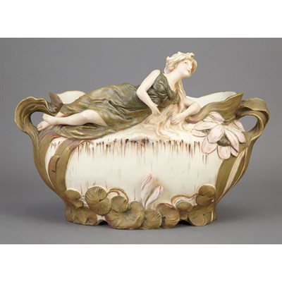 Lot 419 - Royal Dux Ceramic Vase Model no. 605 In the...