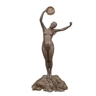 Lot 144 - German Cold Painted Spelter Hidden Erotic...
