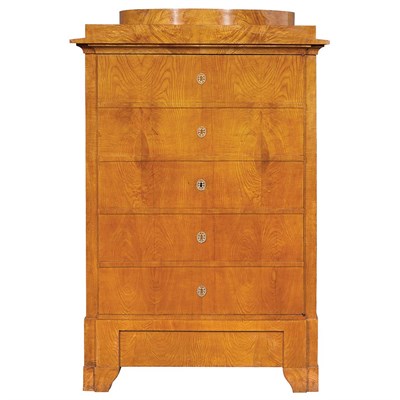 Lot 544 - Biedermeier Elm Cupboard Circa 1820 The...