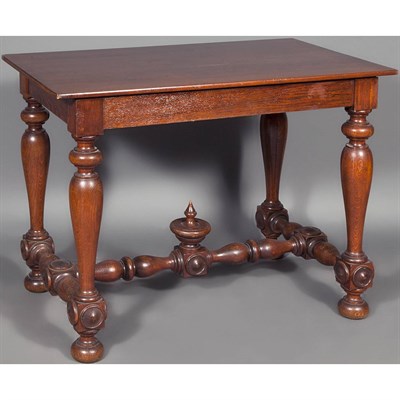 Lot 486 - Continental Hardwood and Oak Center Table The...