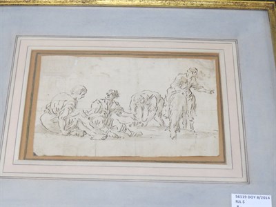 Lot 15 - Neapolitan School 18th Century Four Men, One...