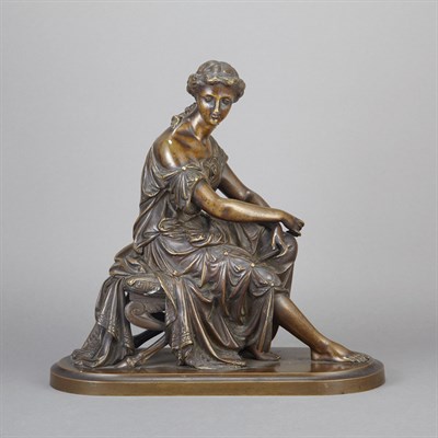 Lot 454 - French Bronze Figure of a Classical Woman Cast...
