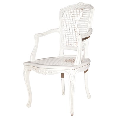 Lot 454 - Louis XV Style White Painted Child's Fauteuil