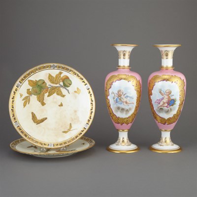 Lot 119 - Pair of Sevres Porcelain Vases Dated 1837 Each...