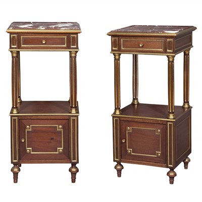 Lot 735 - Pair of Louis XVI Style Brass Mounted Pot...