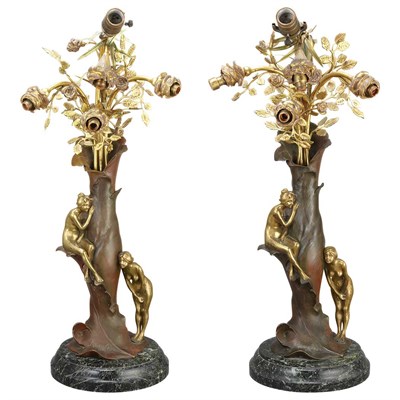 Lot 667 - Companion Pair of French Art Nouveau...