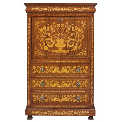 Lot 117 - Dutch Rococo Style Marquetry Inlaid Walnut and...